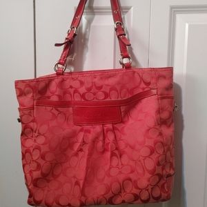 Authentic red Coach purse